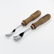 Short bent gouge, Wood carving tool, Spoon Kuksa carving chisel, Gift for him