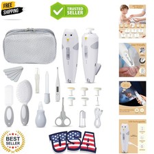 Baby Healthcare and Grooming Kit, 26 in 1 Rechargeable Nail Trimmer Electric ...