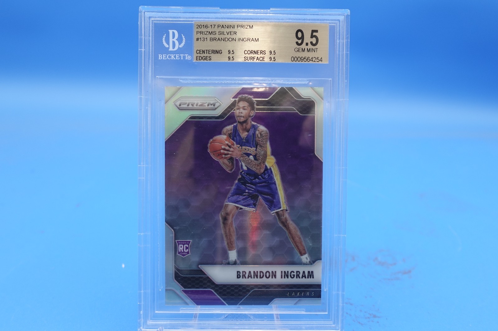 2016-17 Prizm Brandon Ingram #131 RC Silver Prizm BGS 9.5 GEM MINT
