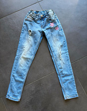 Y.F.K. Mädchen Skinny Jeans Gr. 128 blau hel...