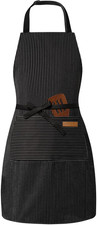 Adjustable Bib Apron with 2 Pockets Chef Cooking Kitchen Restaurant Aprons for W