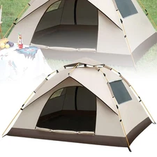 3-4 Person Pop Up Tent Waterproof Windproof Instant Tent for Camping Hiking Mesh