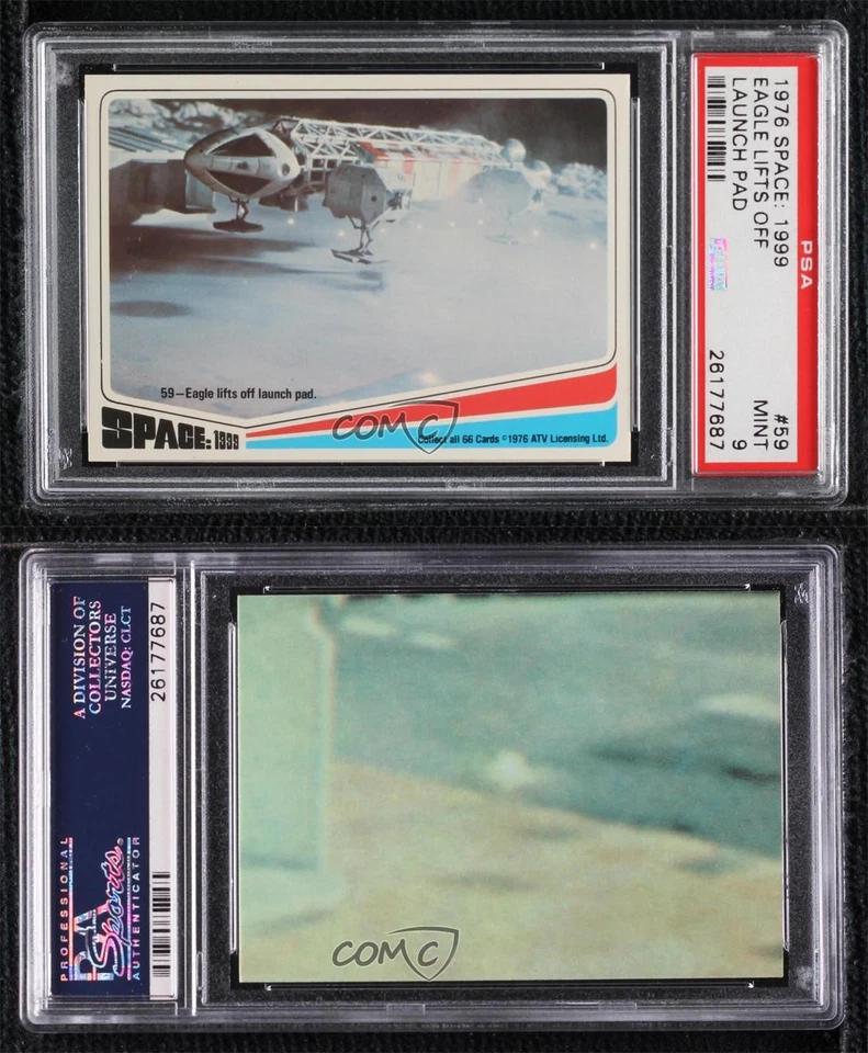 1976 Donruss Space: 1999 Eagle lifts off launch pad #59 PSA 9 MINT 0ts2 - Image 3 of 3