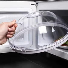 Microwave Splash Cover, High Temperature Resistant, Transparent, with Steam Vent