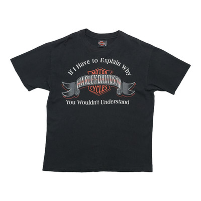 Vintage 1993 Harley Davidson If I Have to Explain Shirt Size: Unreadable