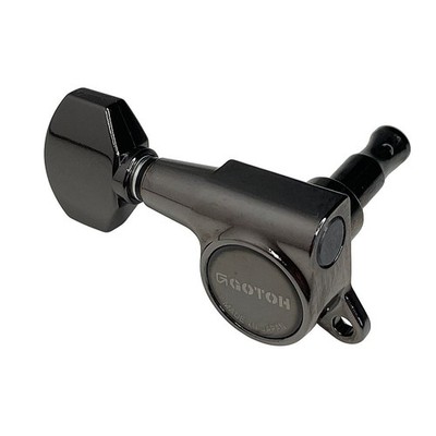Gotoh SG381 Tuner 6 Inline Linkshänder (Cosmo Black, 07)