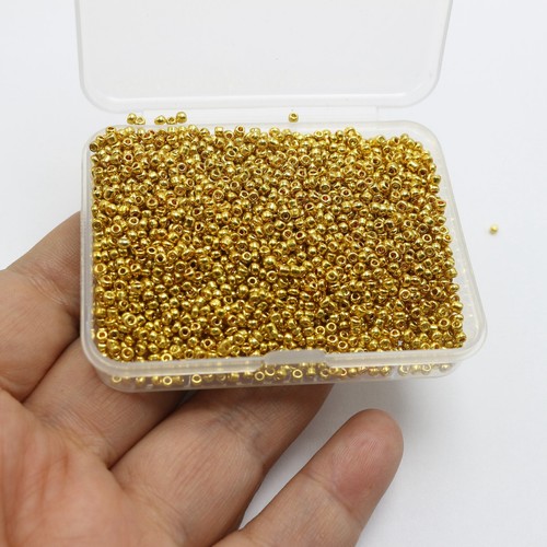 2000 pcs Small Glass Beads 2mm (10/0) + Storage Box Metallic Jewelry making - Picture 6 of 17
