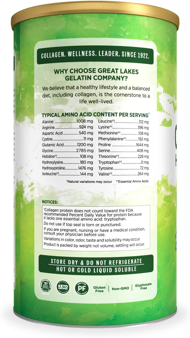 Great Lakes Gelatin, Collagen Hydrolysate, Unflavored Beef Protein