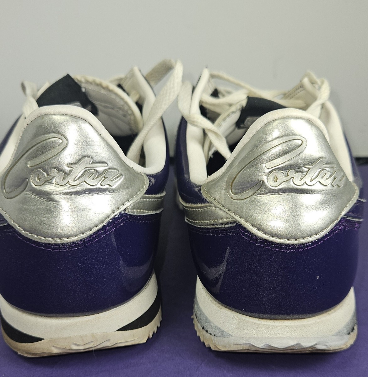 Nike Cortez 72 Basic Premium QS Purple White Silver Mens  display picture 1