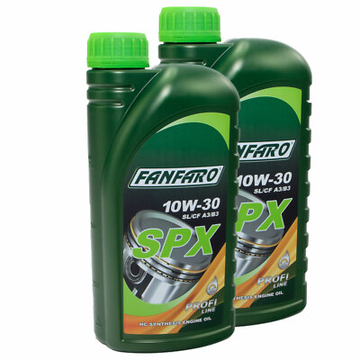 Motoröl 2x 1 Liter Motorenöl Öl Oel FANFARO 10W-30 10W30 SPX VW 501.01 505.00 MB