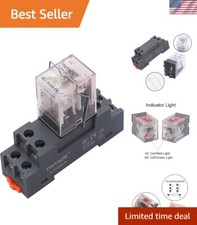 Professional 12V Electromagnetic Relay 10A with Socket Energized Indicator