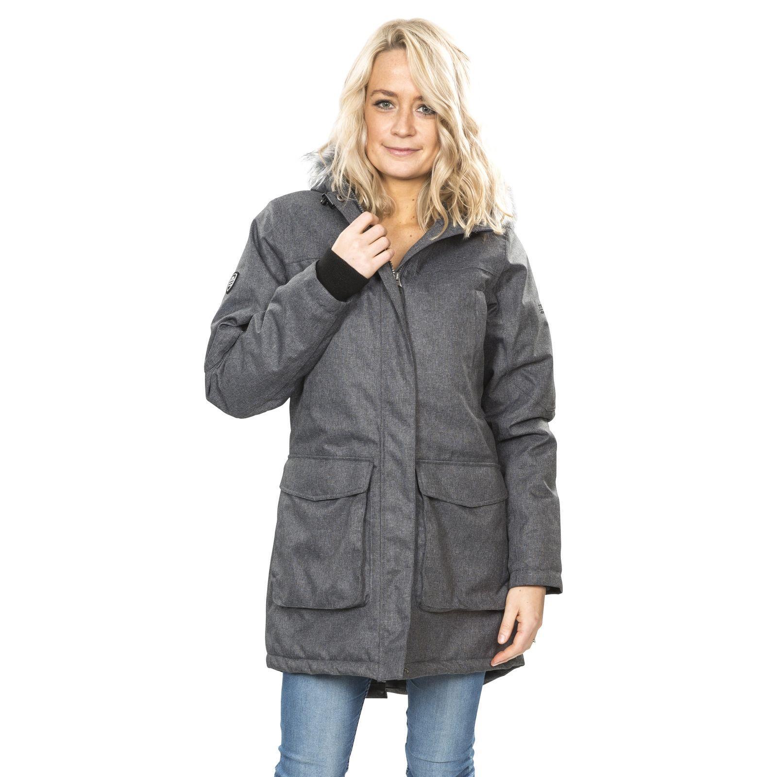 Womens Trespass Thundery Waterproof Parka Jacket Long Hooded Coat eBay