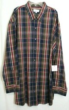 Sons Of Fortune Multicolored Olive Plaid Long Sleeve Button Down Shirt 1XB NWT