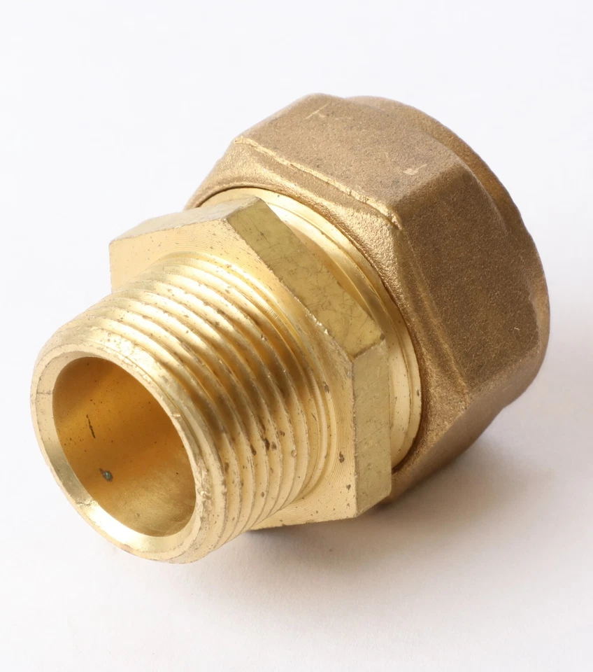 Brass Generic Straight Poly Tube Fitting, 1" Tube OD x 3/4" Male NPT - Image 3 of 3
