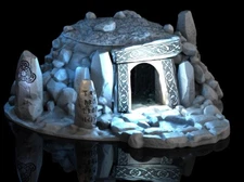 3d Printed Tabletop Terrain  Burial Mound Tomb DnD RPG Wargame Skirmish 28mm