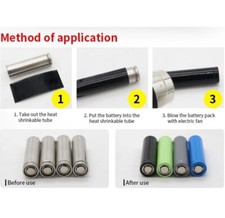26650 battery pvc heat shrink wrap lot of 20pcs. two different colors