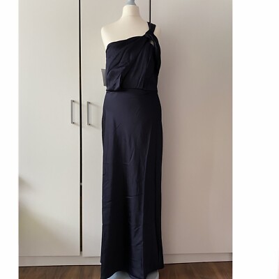 Free People Significant Other Macy Dress Size UK 10 US 6 Black One Shoulder