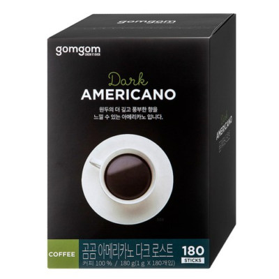 Gomgom Americano Dark Roast, 1g x 180 Sticks, 1EA