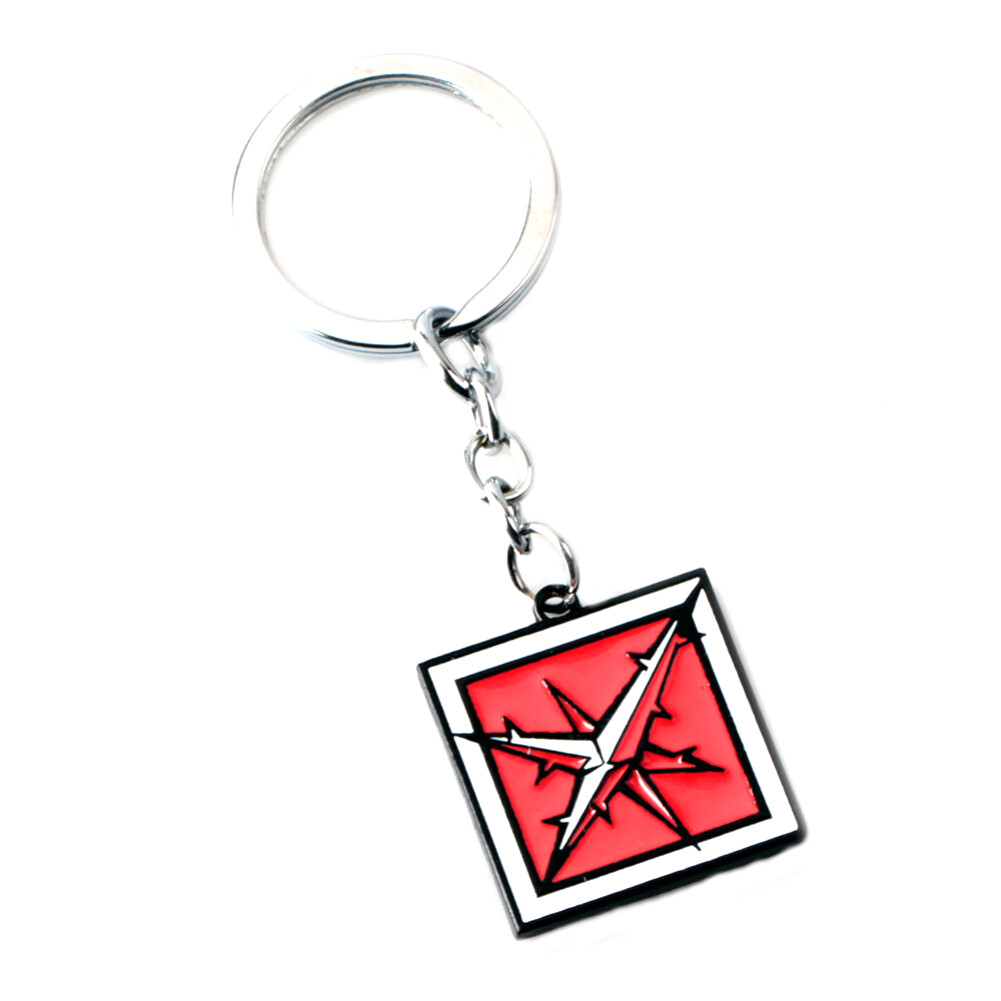 Rainbow Six Lesion Silvertone Game Charm Pendant Key Chain