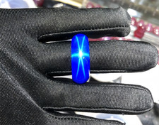 Top Lab Created Dark Blue Star Sapphire Ring....