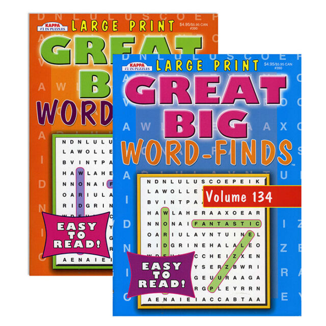 Large Print Great Big Word Finds Vol 97 Kappa Word Search 80