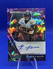 RONDALE MOORE 2021 PANINI PRIZM DRAFT ROOKIE PURPLE ICE AUTO RC 84/99 CARDINALS