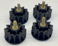 Lot Of 4 Knobs 28mm Plastic Twelve Pointed Head Male M4-0.7mm x 10mm 23D37 