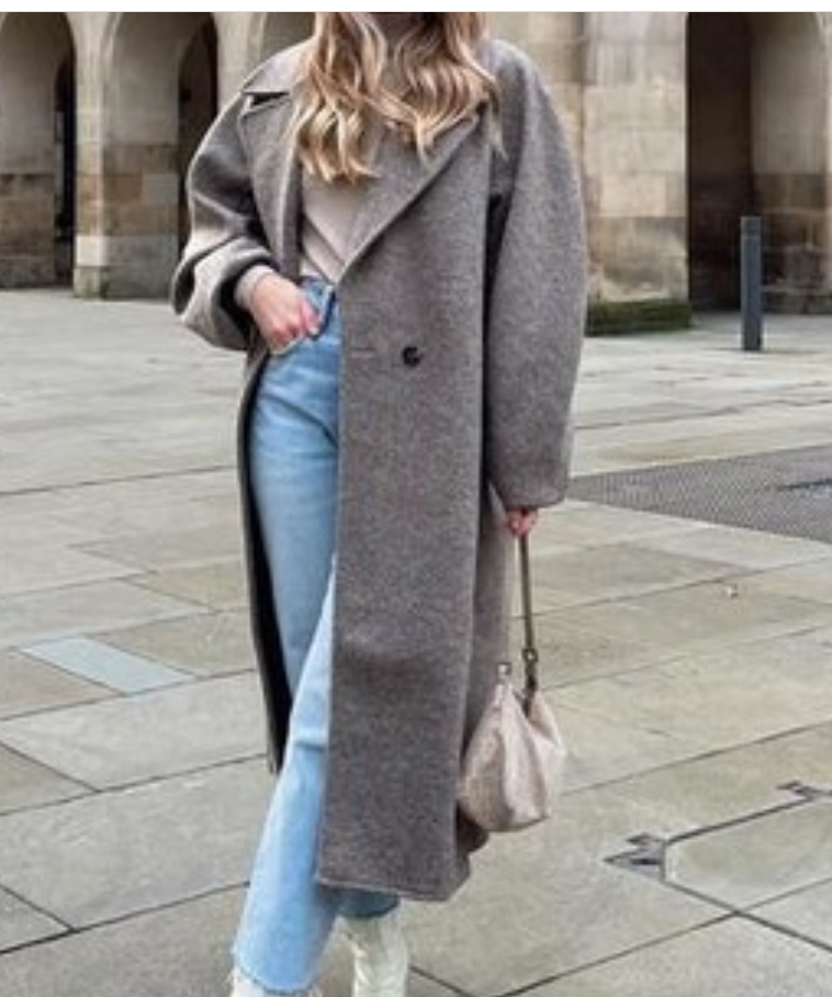H\u0026M Trend Conscious Wool Taupe Coat In 