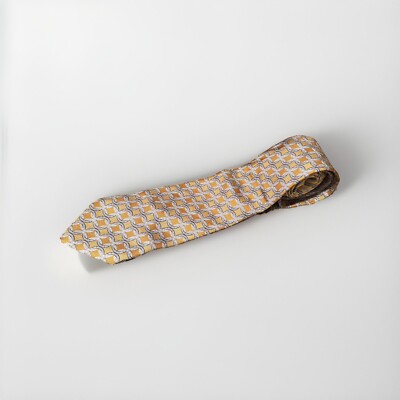 vintage 1990s Versace chain-link pattern silk tie