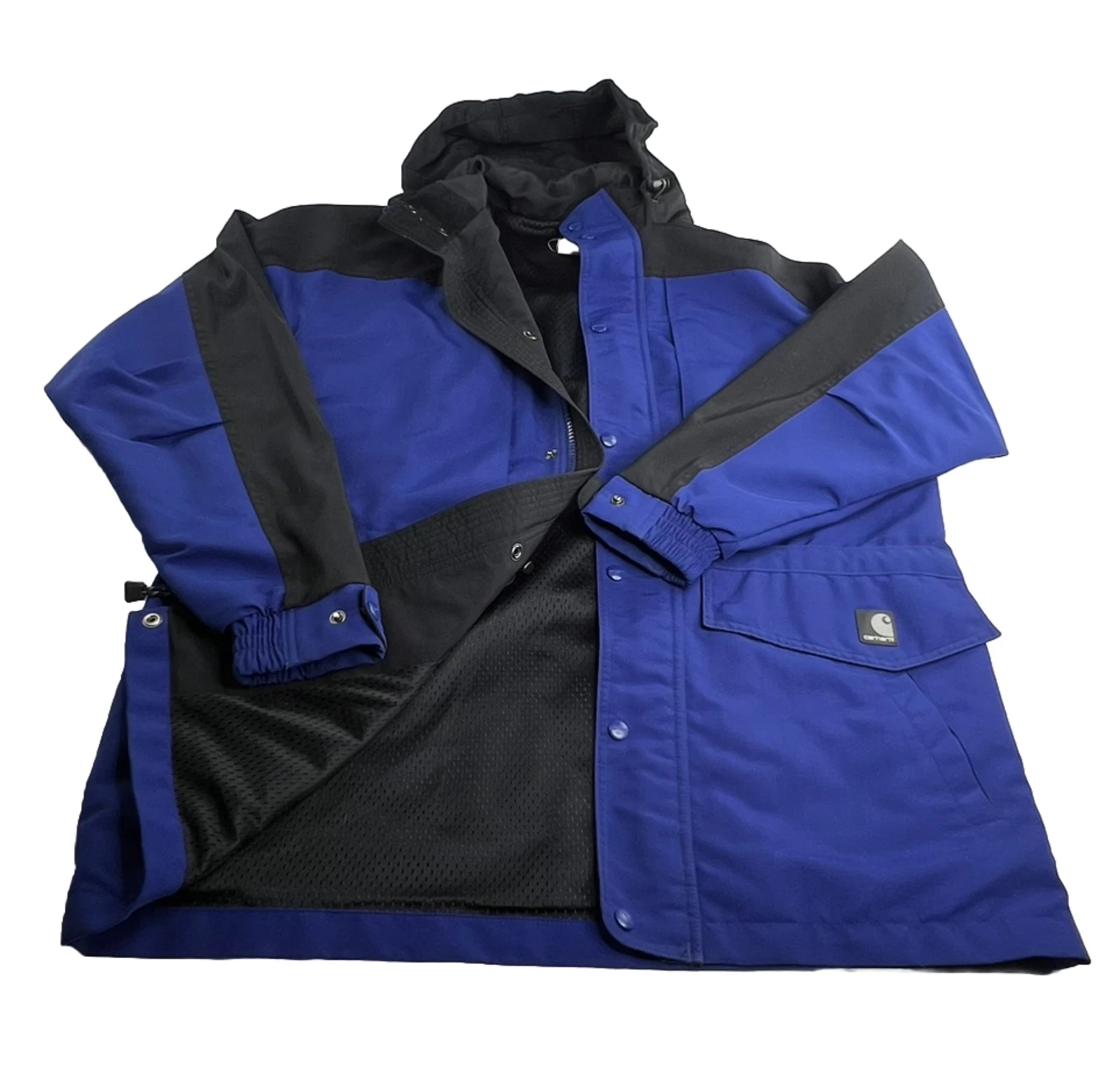UNDERCOVER Giacca Carhartt Uomo Media Scudo Da Lavoro Foderata Cerpa Intera Parka Blu C48 COB