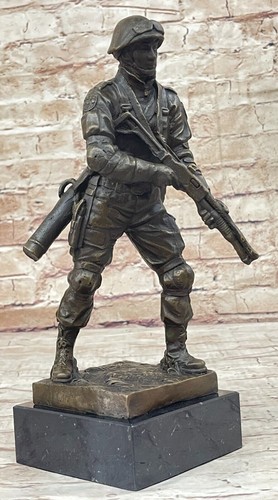 Milo`s Bronze Soldier Statue: Battle Field Figurine with Rifle Gear, Lost Wax - 第 3/10 張圖片