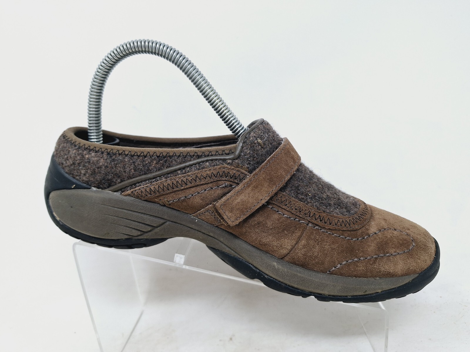 Zoccolo donna Merrell Moc Encore taglia 8 lato marrone scamosciato lana slip on mule