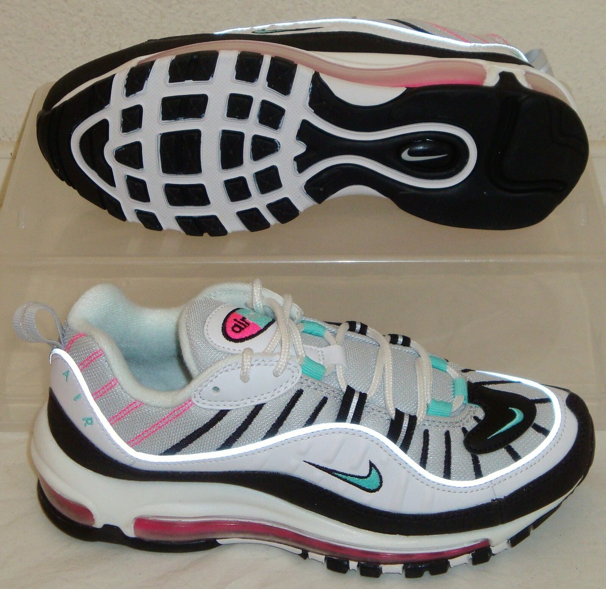 海外限定 air max96 オリジナル レアcolor レディース24.5㎝ New Nike Air Max 98 Aurora Green Womens US Size 6.5 UK 4 EUR