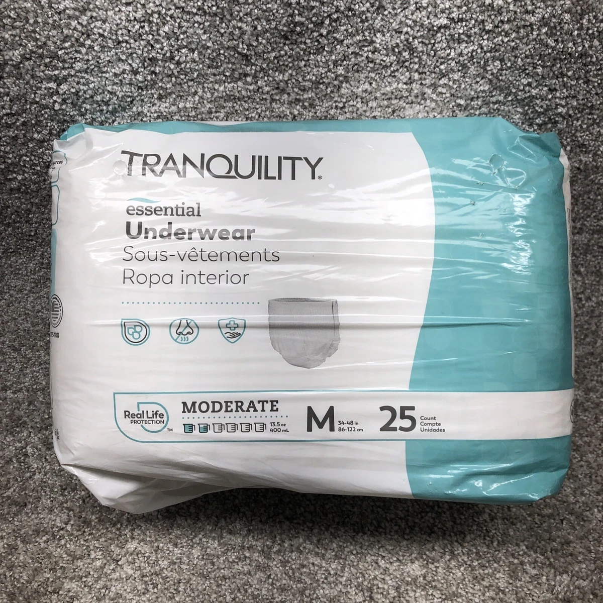 Tranquility Essential Unisex Incontinence Underwear Pull Up Diapers  Moderate 25