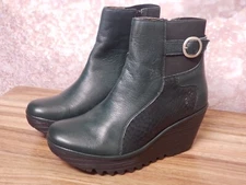 FLY London -  Wedge Ankle Boot - Yima - Green Forest - EU 40 US 9 - 9.5