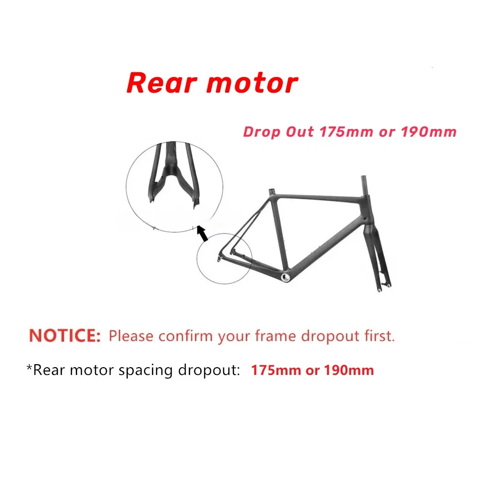 36V 48V 500W Bafang Motor Brushless Geared Fat Wheel Ebike Rear