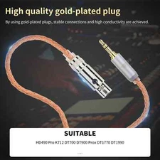 Cable SENNHEISER HD490 Pro AKG K712 Beyerdynamic DT700 DT900 Prox DT1770 DT1990