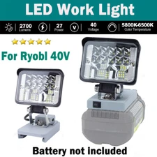 Cordless LED Work Light for Ryobi 40V Lithium-ion Battery for Indoor Outdoor Use