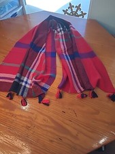 J CREW Multicolor 26 Inch x 78 Inch Plaid Scarf USED Great Condition