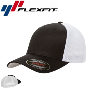 Flexfit Mesh Trucker Trucker Cap S/M Schwarz Weiß