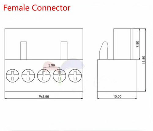 HT396 3,96 mm connettore vite blocco morsetto PCB femmina/retto/angolo retto - Foto 6 di 11