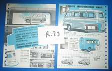 R.29 / RENAULT  estafette . juvaquatre  R4  transformation glaçauto / prospectus
