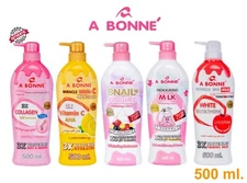 A Bonne Whitening Milk Lotion Gluta Collagen Snail Yogurt Bright Skin VitC 500ml