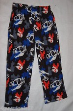 Boys Pajamas Pants FLEECE Pixelated Look DINOSAUR  SKULL Sleep Lounge M 8-10
