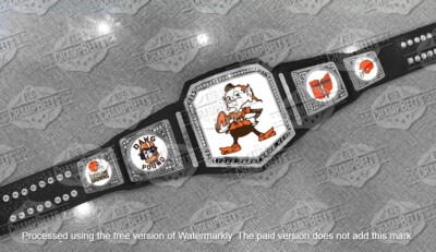 Cleveland Browns NFL Championship Belt Adult Size 2mm Brass