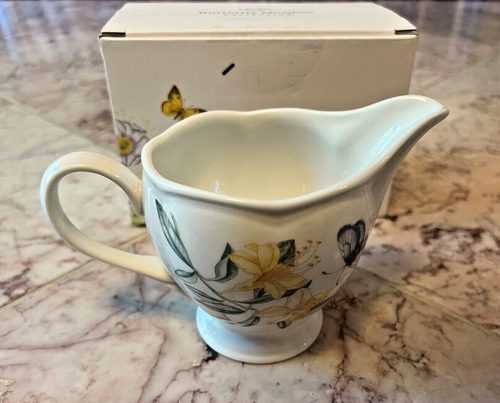 NEW Lenox Butterfly Meadow Collection 7oz Creamer Jar / Mini Pitcher - Picture 2 of 5