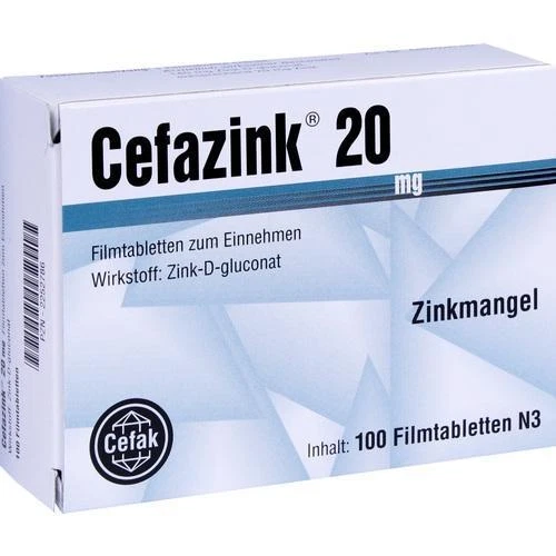 CEFAK KG CEFAZINK 20 mg Filmtabletten 100St PZN: 2252786