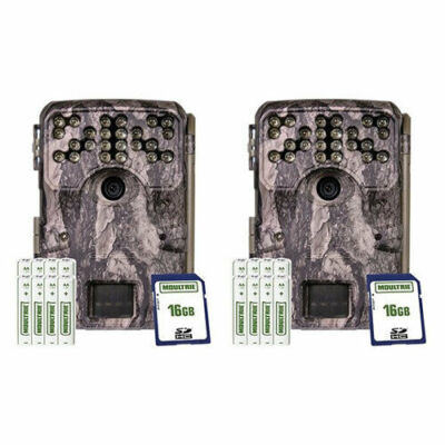 (2) Moultrie A-900i Scouting Trail Cam Security Camera 30MP Batteries + SD Card
