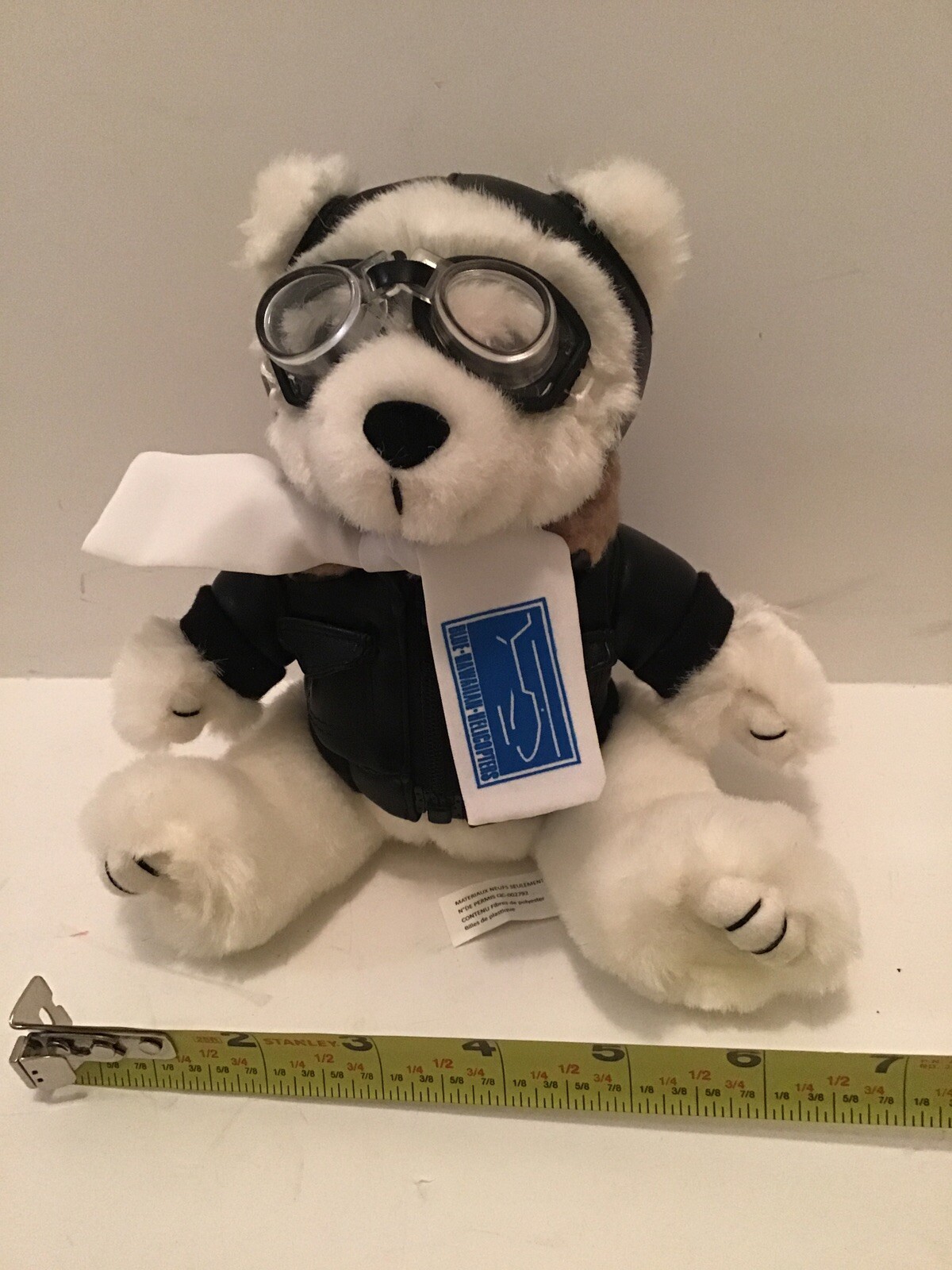 Artistic Toy Mfg. Blue Hawaiian Helicopters Polar Bear Pilot With Faux