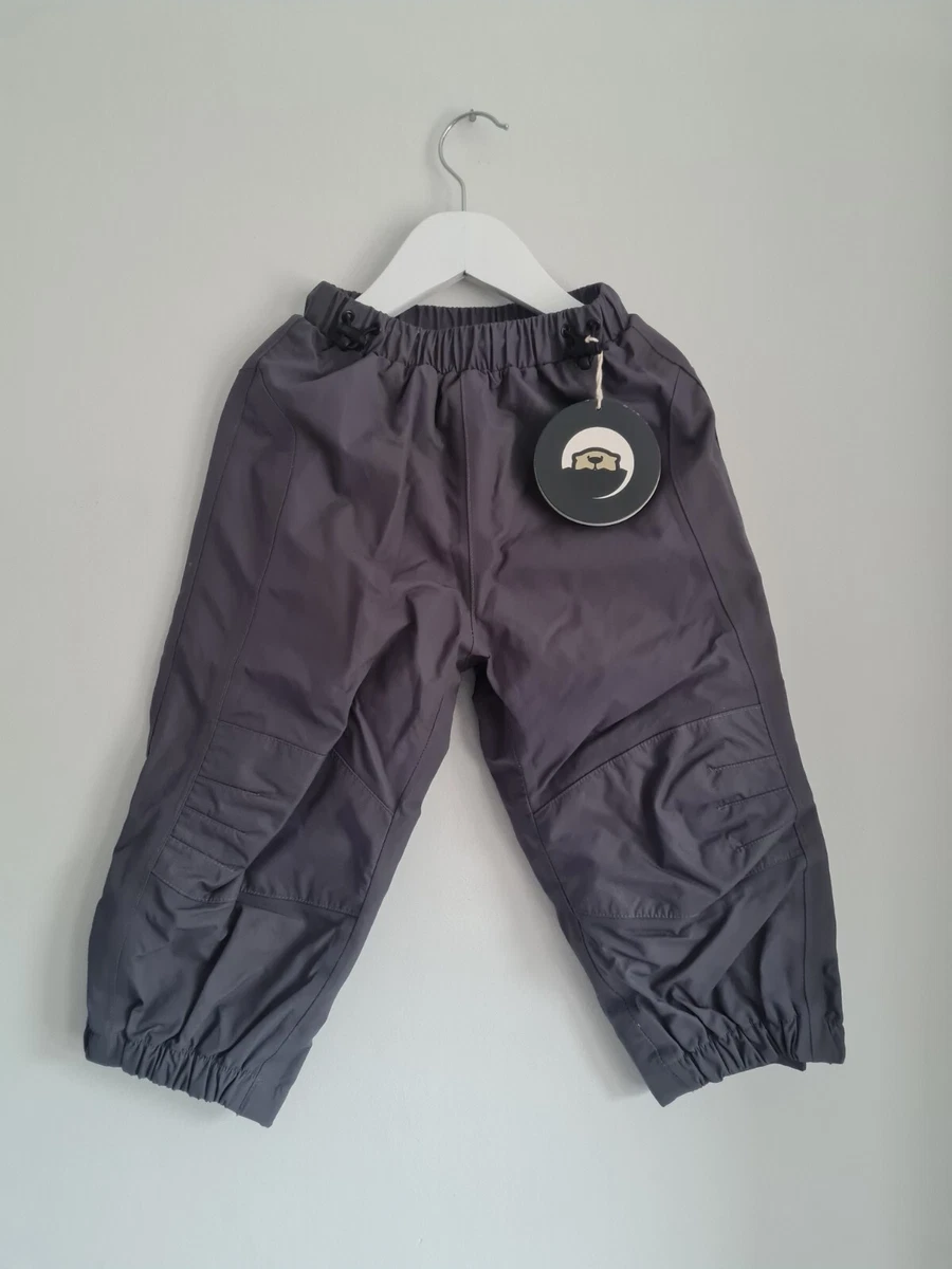 Boys Spotty Otter Waterproof Windproof Grey Lined Trousers Age 2 3